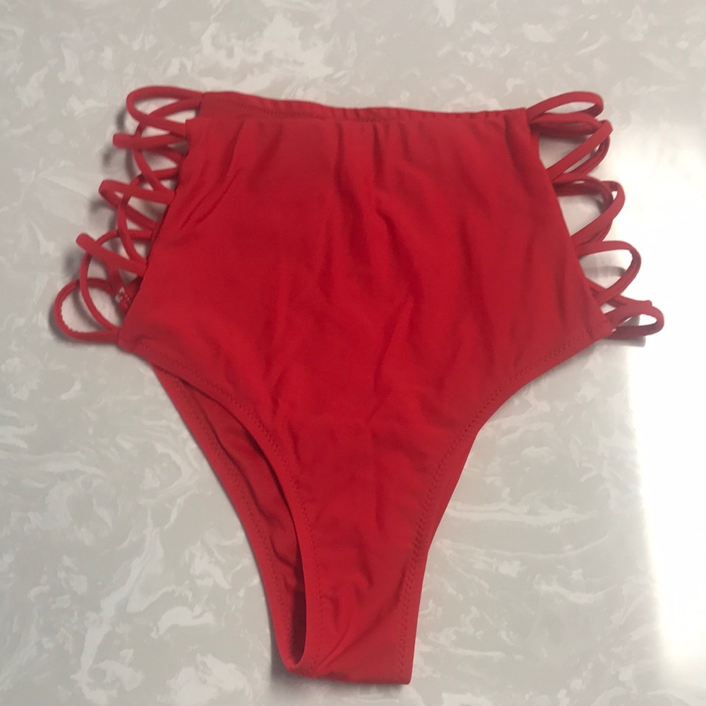 High rise bikini bottoms